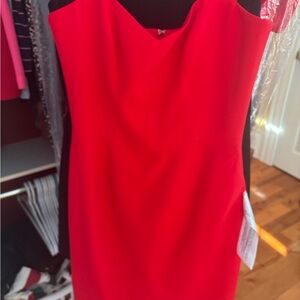 Dress the Population Strapless Red Dress